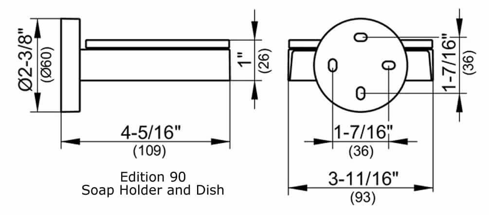Keuco Edition 90 Wall-Mounted Crystal Soap Dish Holder