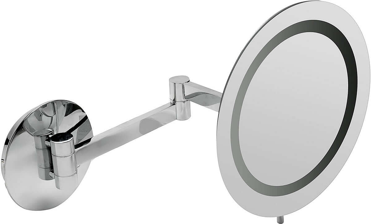 Alfi Brand 5x LED Hardwired Frameless Makeup Mirror, 2 Finishes