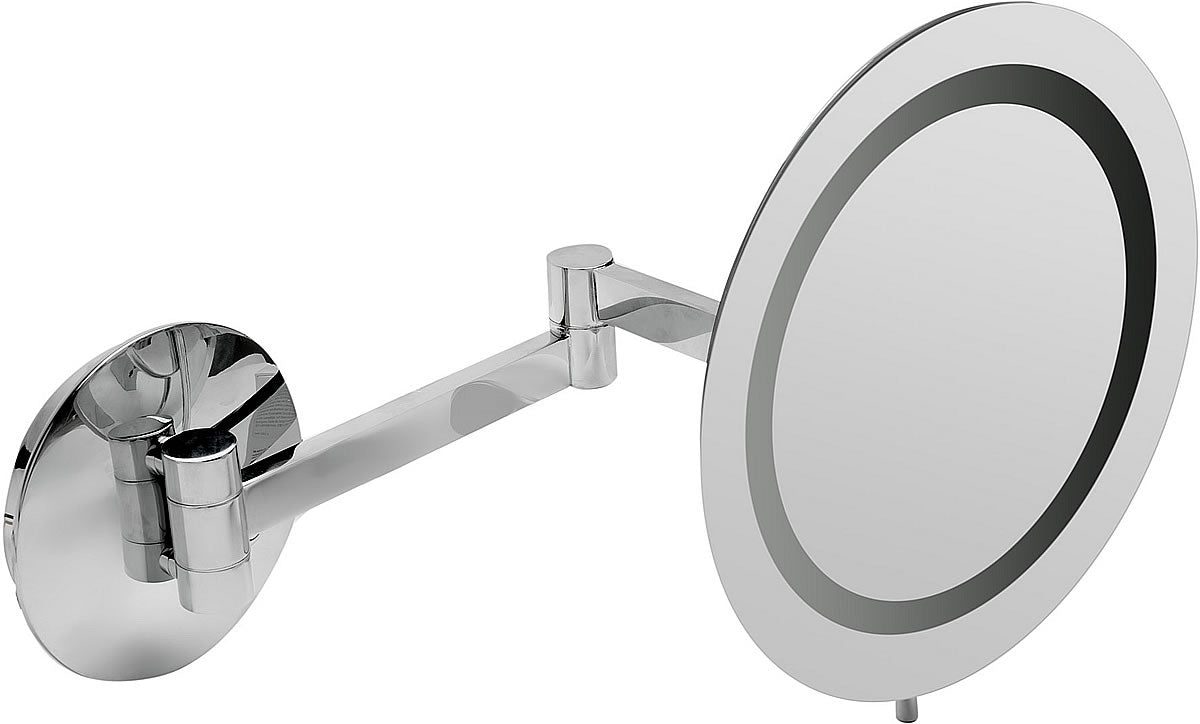 5x LED Hardwired Frameless Makeup Mirror, 2 Finishes - Alfi Brand - Perfect Makeup Mirrors