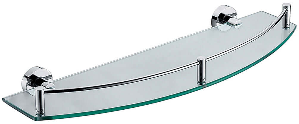 Alfi brand Glass Shower Shelf - Polished Chrome
