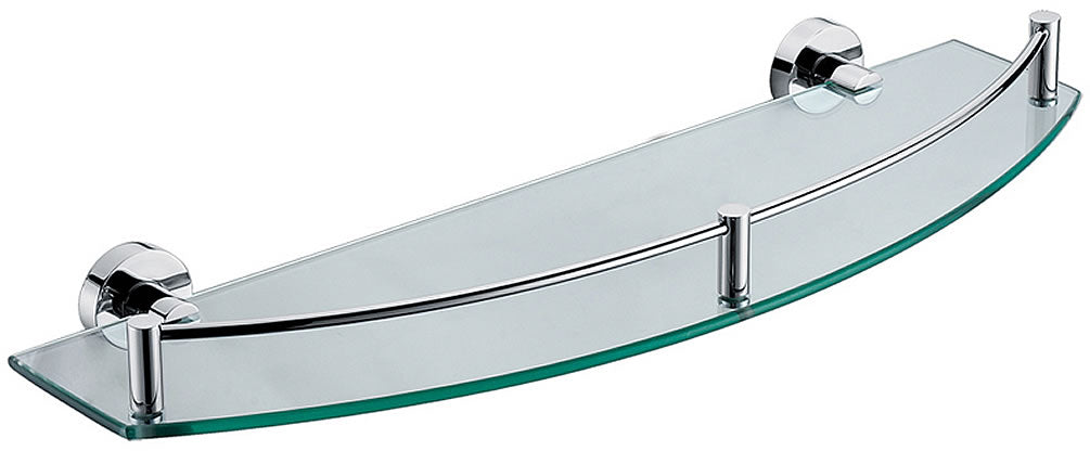 Glass Shower Shelf - Polished Chrome - Alfi Brand - Perfect Makeup Mirrors