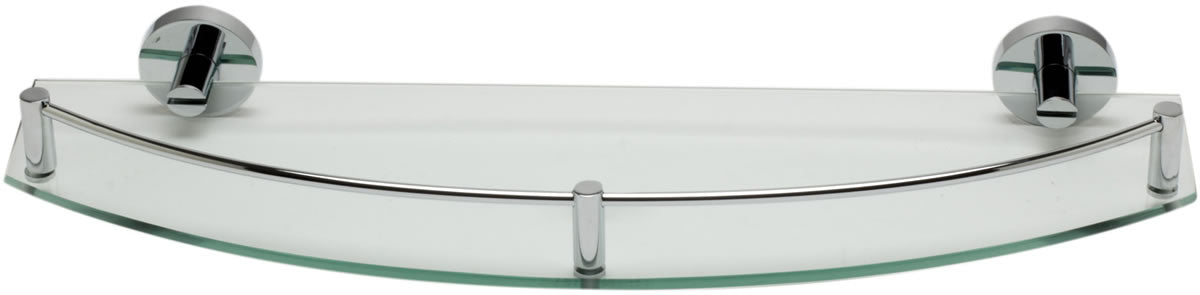 Glass Shower Shelf - Polished Chrome - Alfi Brand - Perfect Makeup Mirrors