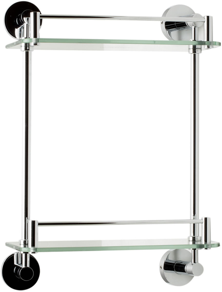 Double Glass Shower Shelf - Polished Chrome - Alfi Brand
