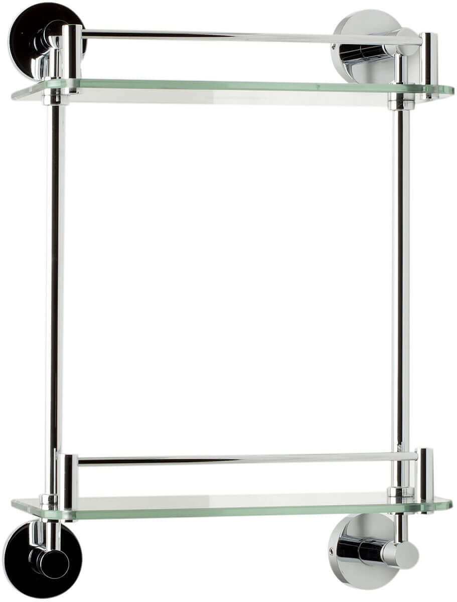 Double Glass Shower Shelf - Polished Chrome - Alfi Brand