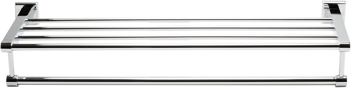 24" Heavy Chrome Plated Brass Towel Bar and Shelf - Alfi Brand