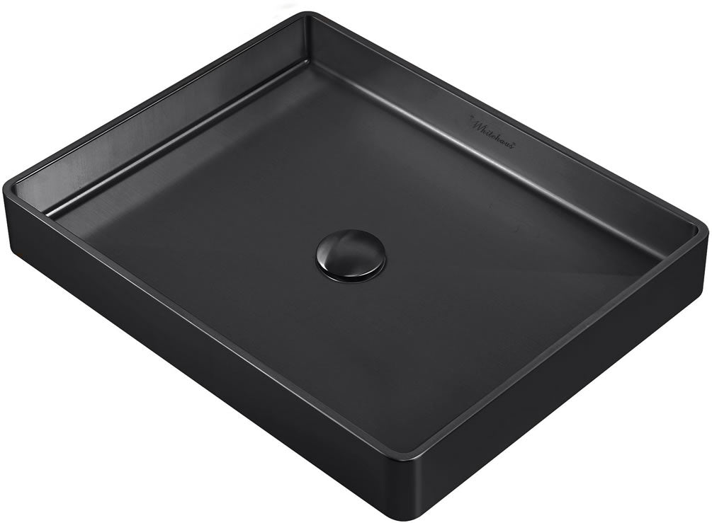 Noah Plus Stainless Above-Mount Sink (5 Finishes) – Whitehaus - Perfect Makeup Mirrors