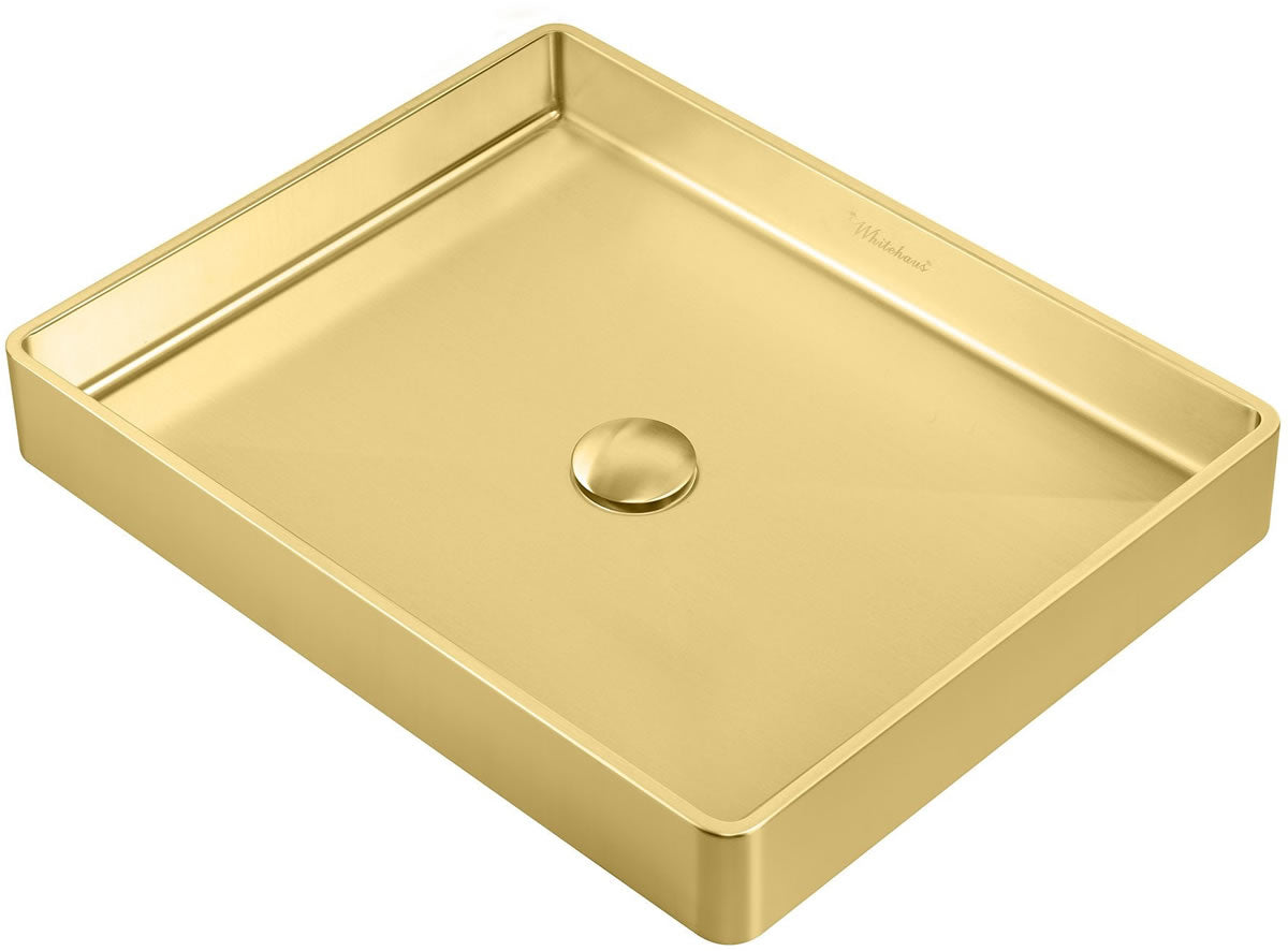 Noah Plus Stainless Above-Mount Sink (5 Finishes) – Whitehaus - Perfect Makeup Mirrors
