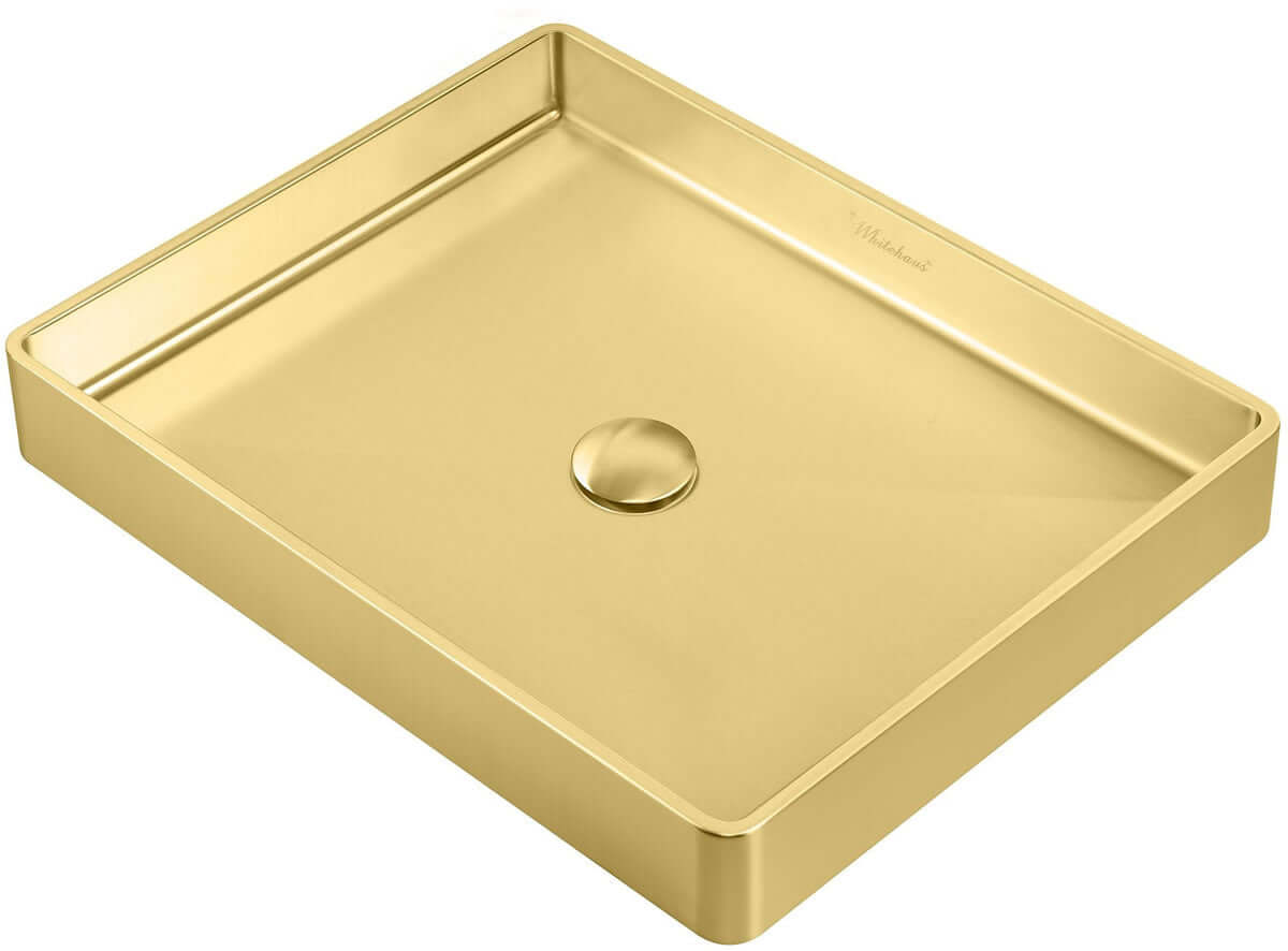 Noah Plus Stainless Above-Mount Sink (5 Finishes) – Whitehaus - Perfect Makeup Mirrors