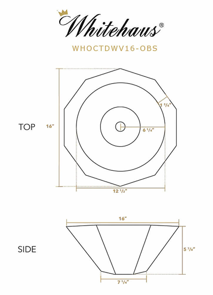 Copper Decagon dimensions.