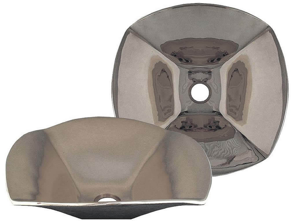 Copperhaus Cast Brass Sink with Brushed Nickel Finish.