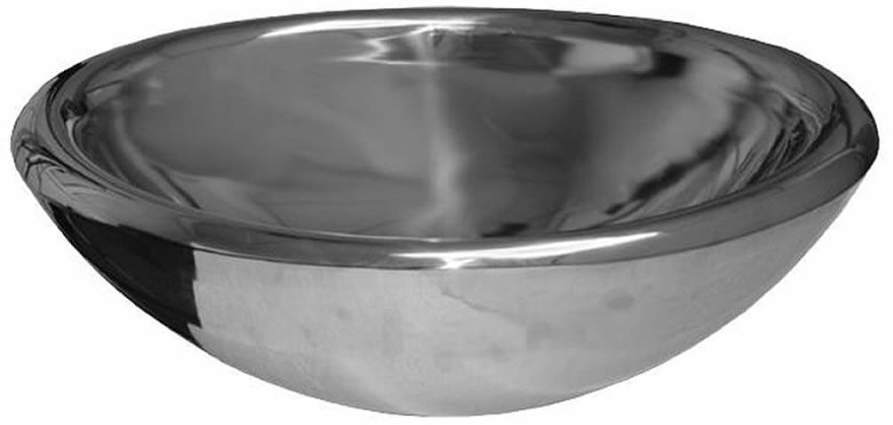 Double Wall Mirrored Stainless Steel Oval