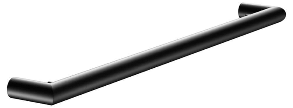 Keuco Reva Towel Bar with Integrated Hook - Matte Black. 22.63" and 31.5".