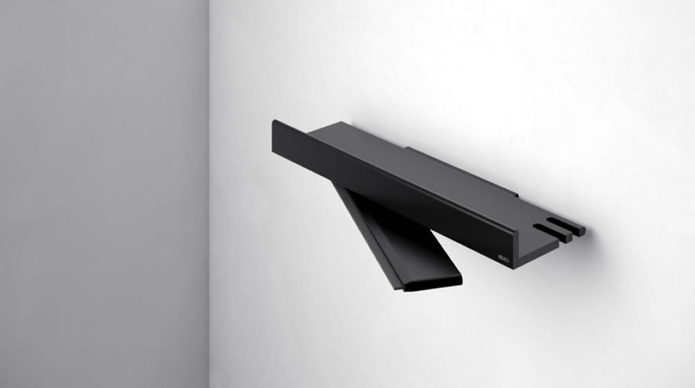 Keuco Reva Shower Shelf with or without Squeegee, 2 Fnishes