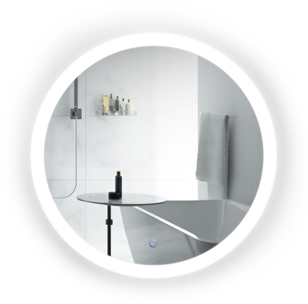 SOL Round LED Bathroom Mirror, 5 Sizes – Krugg - Perfect Makeup Mirrors