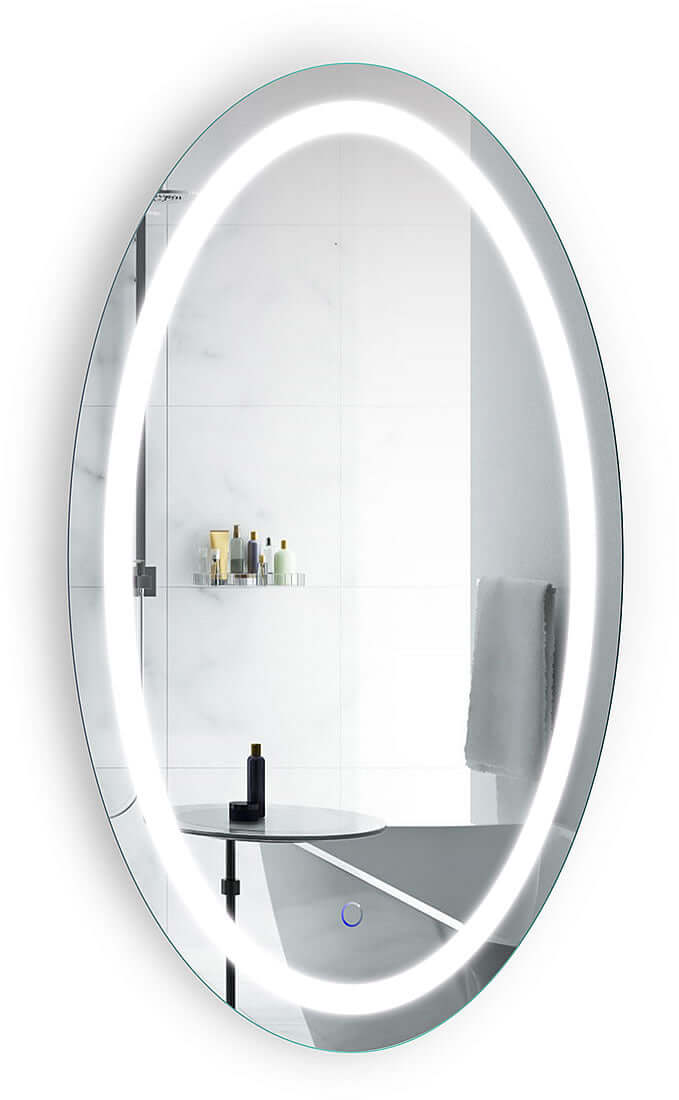 Krugg Icon 24" x 42" Oval Vanity Mirror with 6,000k LED lighting and a CRI of 90+