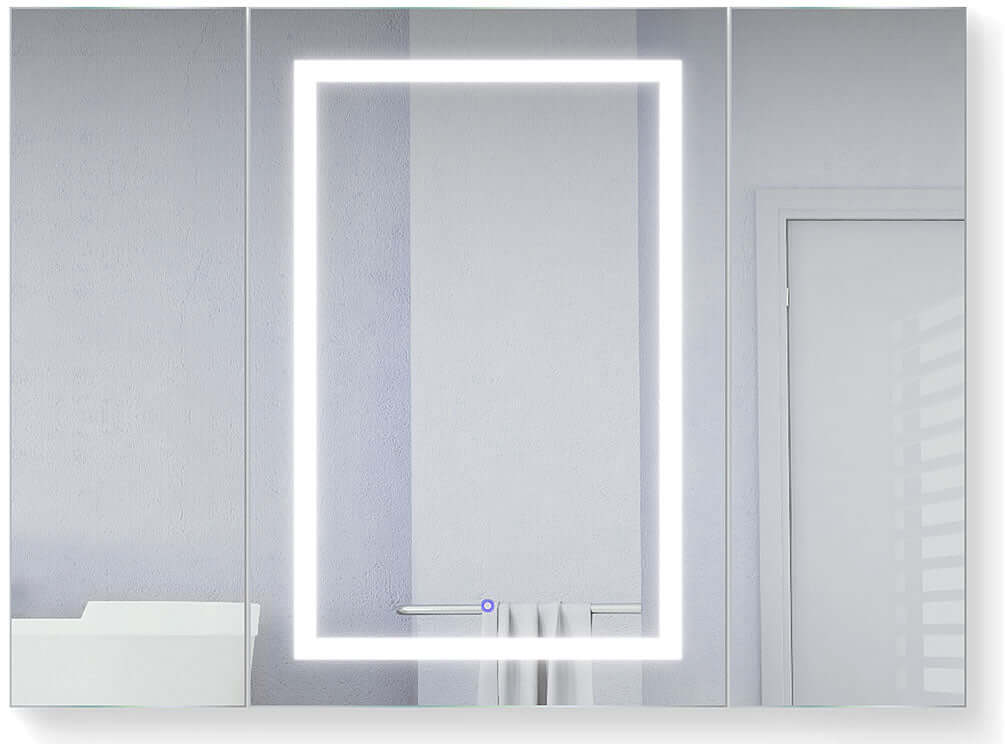 Svange Center-Lit LED Medicine Cabinet.  Size shown:  48" x 36" High