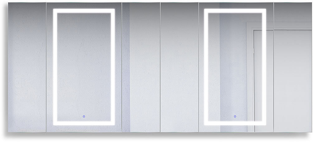 Svange Mega-6 LED Cabinet w/ Defogger – Krugg Reflections - Perfect Makeup Mirrors