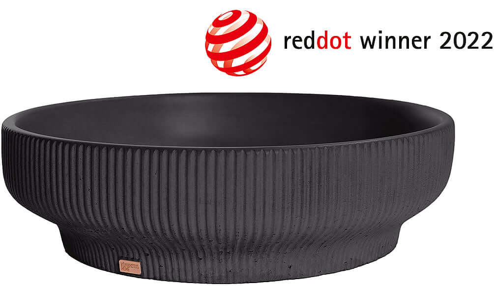 Konkretus Lotus 01 Bathroom Sink - winner of the Red Dot design award, 2002.