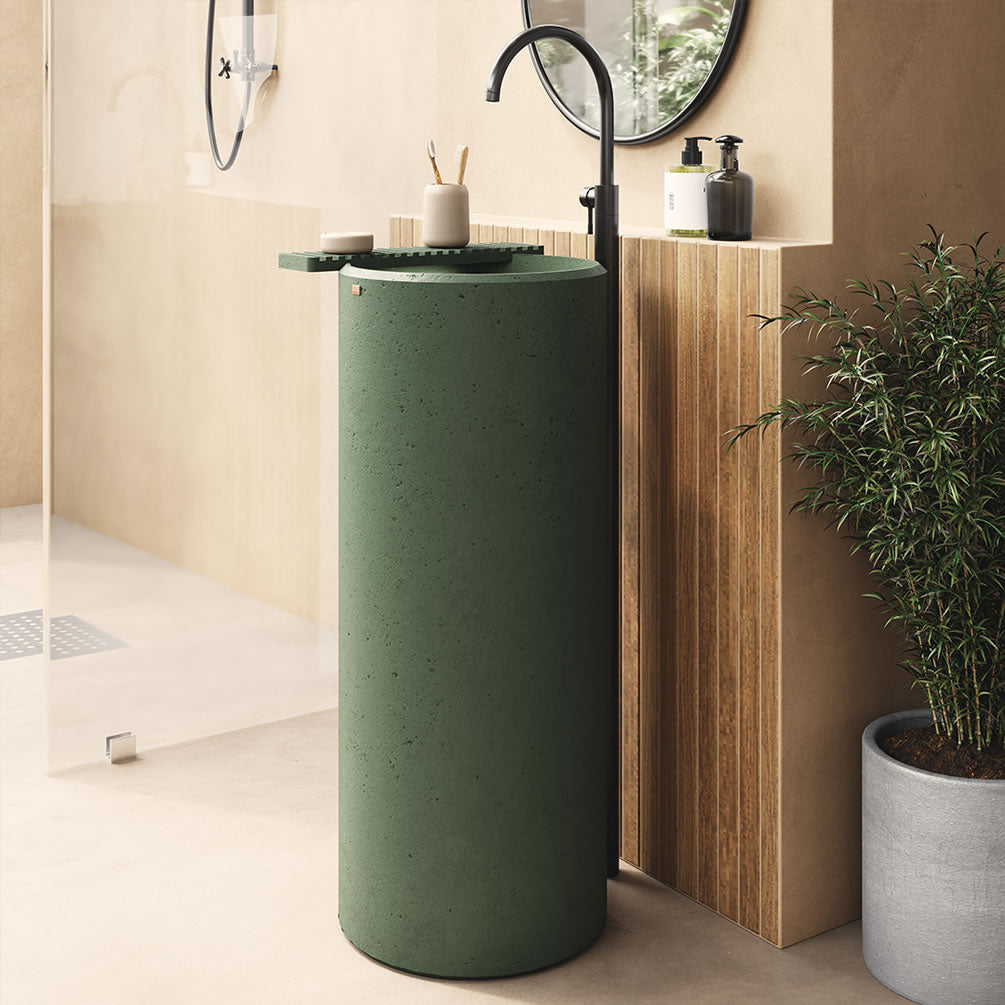 UBUD 06 Concrete Pedestal Sink – 13 Colors - Konkretus - Perfect Makeup Mirrors