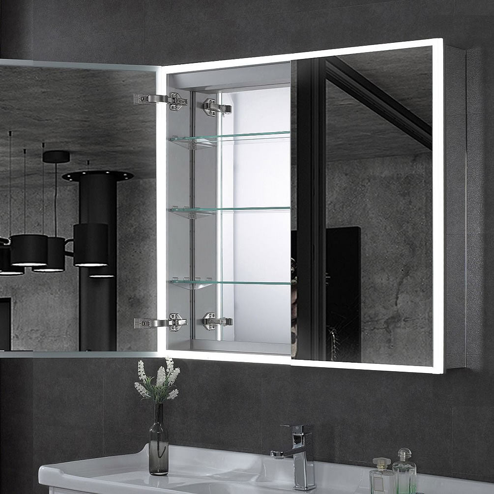 36" X 30" Double Door LED Medicine Cabinet - ALFI brand - Perfect Makeup Mirrors