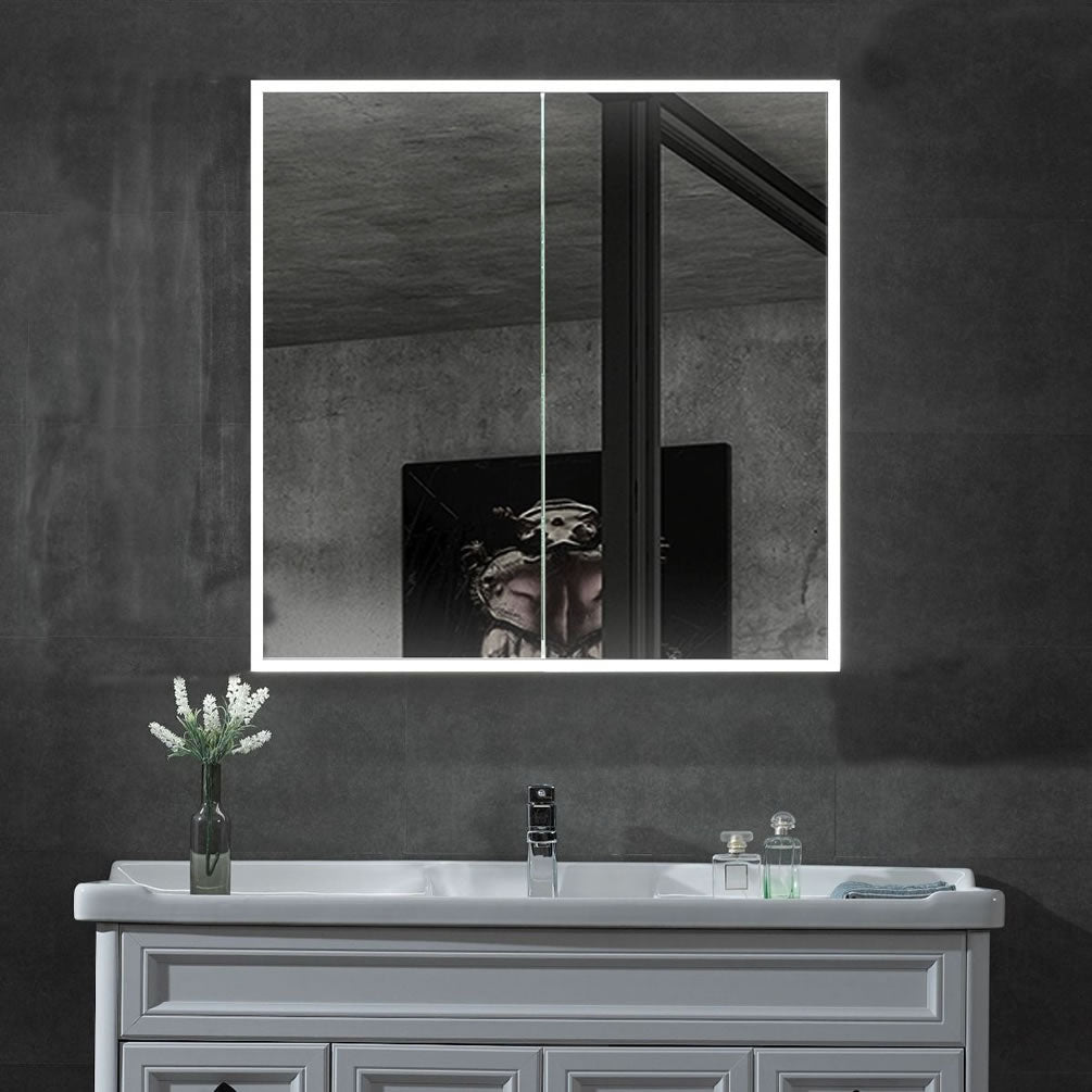 36" X 30" Double Door LED Medicine Cabinet - ALFI brand - Perfect Makeup Mirrors