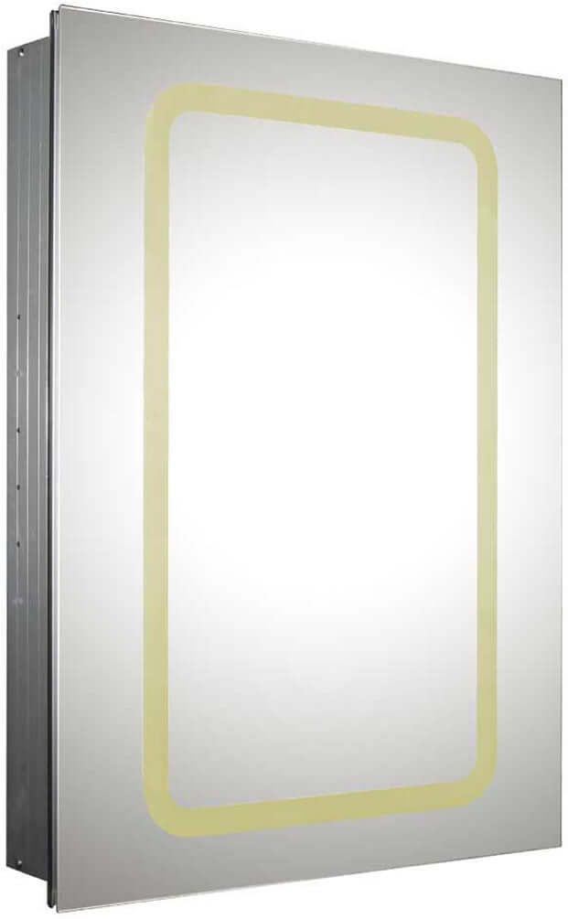 Medicinehaus Recessed LED 1-Door Cabinet – Whitehaus - Perfect Makeup Mirrors