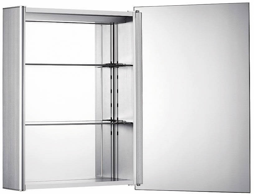 Medicinehaus Recessed 1-Door Cabinet – Whitehaus - Perfect Makeup Mirrors