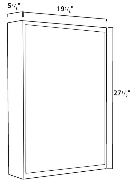 Whitehaus Medicinehaus Surface Mount 1-Door Mirrored Medicine Cabinet