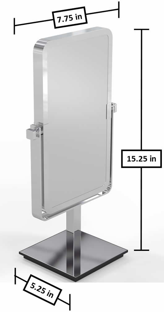 Kimball & Young Mirror Image Modern 3x/1x Makeup Mirror, Polished Chrome or Brushed Nickel