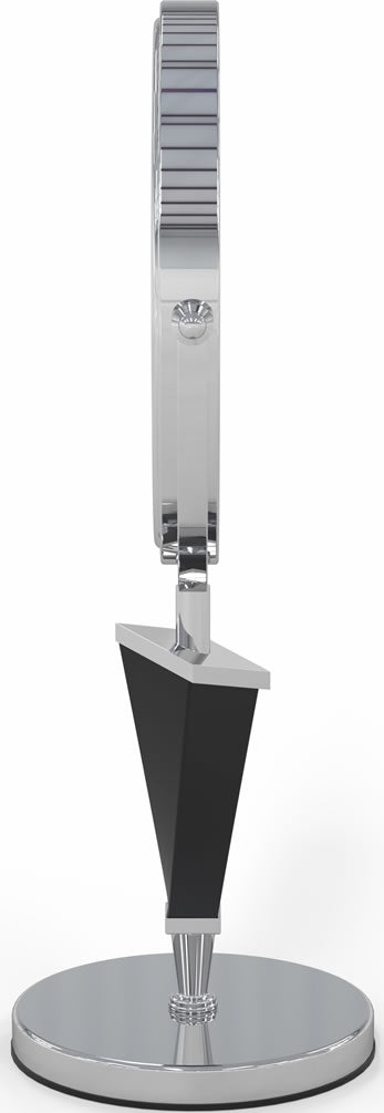 Polished Chrome and Black - Side View