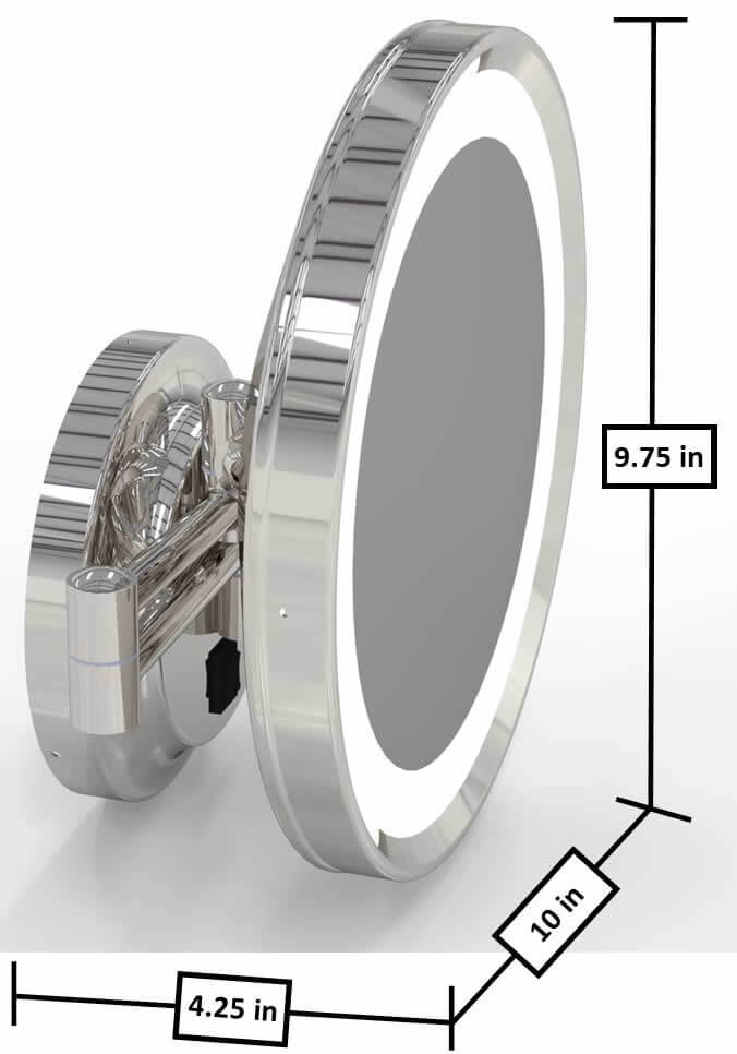 Dimensions Retracted - Polished Nickel