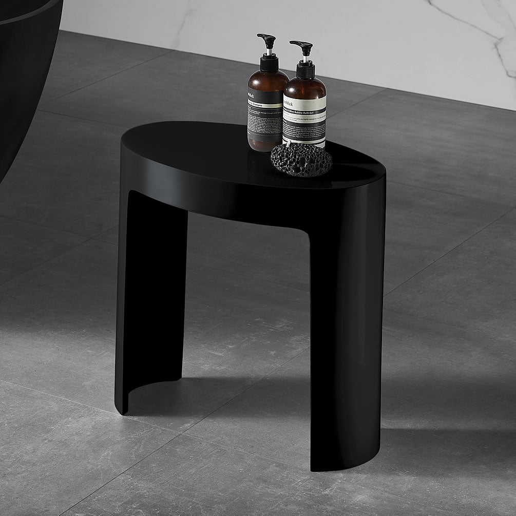 Resin Shower Seat, Matte White or Matte Black - ALFI brand - Perfect Makeup Mirrors