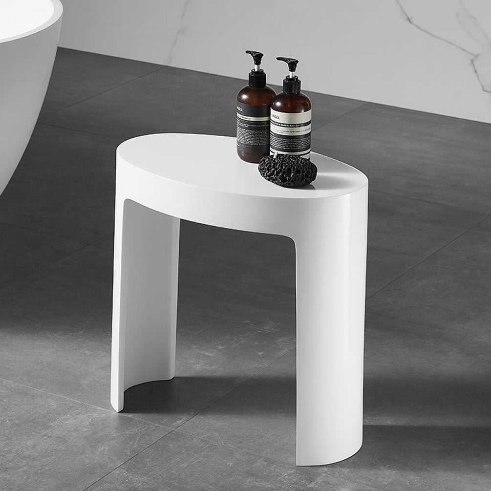 Resin Shower Seat, Matte White or Matte Black - ALFI brand - Perfect Makeup Mirrors