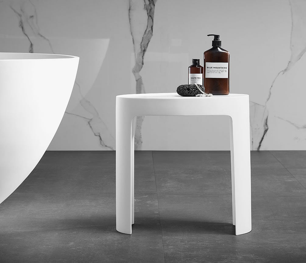 Alfi brand Resin Shower Seat, Matte White or Matte Black
