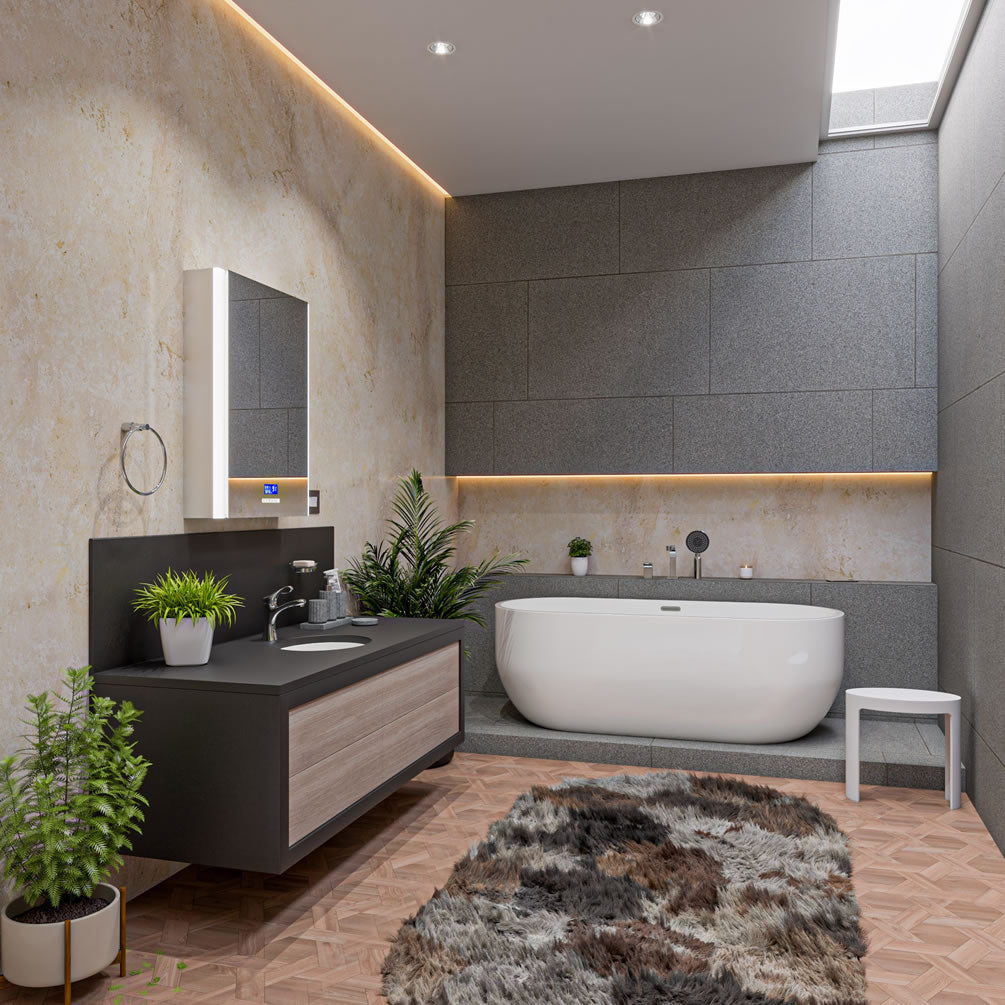 Alfi brand Resin Shower Seat, Matte White or Matte Black