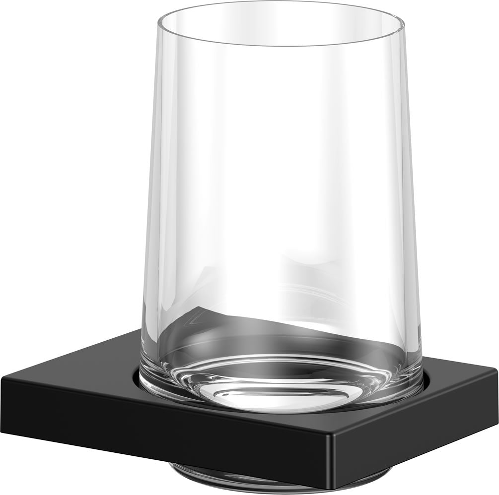 Edition 11 Tumbler Holder and Crystal Tumbler for Wall-Mounting, 5 Finishes - Keuco
