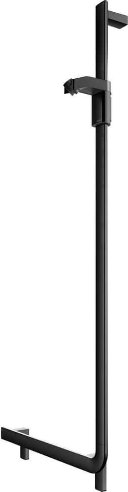Matte Black Right-Hand Keuco Axess ADA 90° Angle Bar with Included Hand Shower Bracket