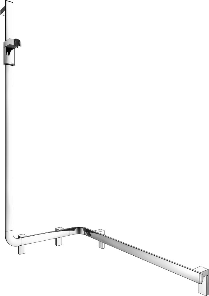 Right Hand - Vertical bar on the Right side of the rail. Polished Chrome