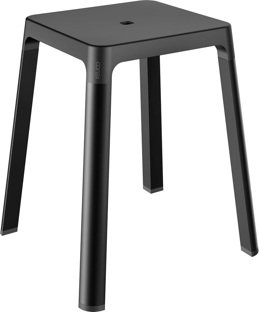 Axess Shower Stool in 5 Finish Combinations or Chome, Black, and White - Keuco - Perfect Makeup Mirrors