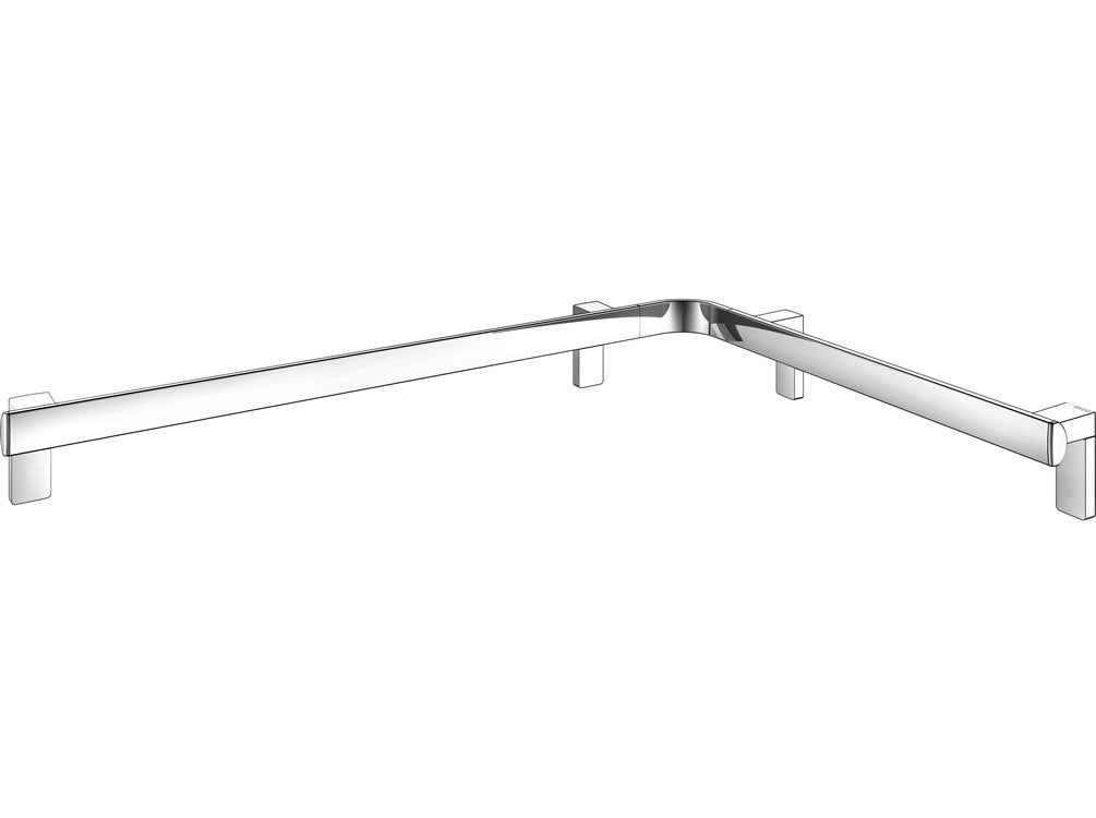 Axess Corner Rail and Grab Bar for Shower or Bath - 3 Sizes, 3 Finishes - Keuco - Perfect Makeup Mirrors