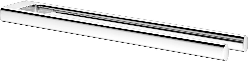 Edition Actis Double Towel Holder, 2 Sizes, Polished Chrome or Matte Black - Keuco - Perfect Makeup Mirrors