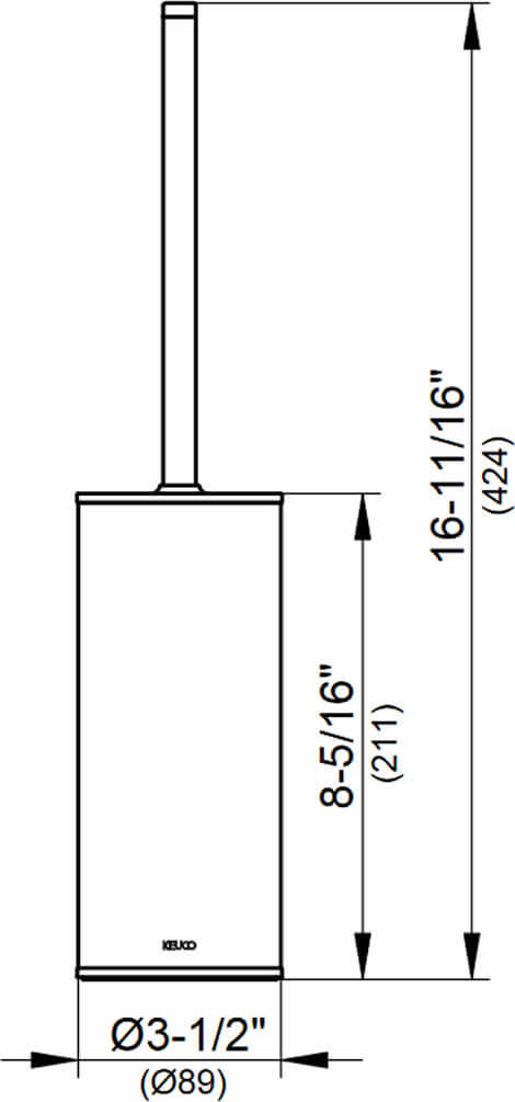 Keuco Edition Actis Floor Standing Toilet Brush Set, Polished Chrome or Matte Black