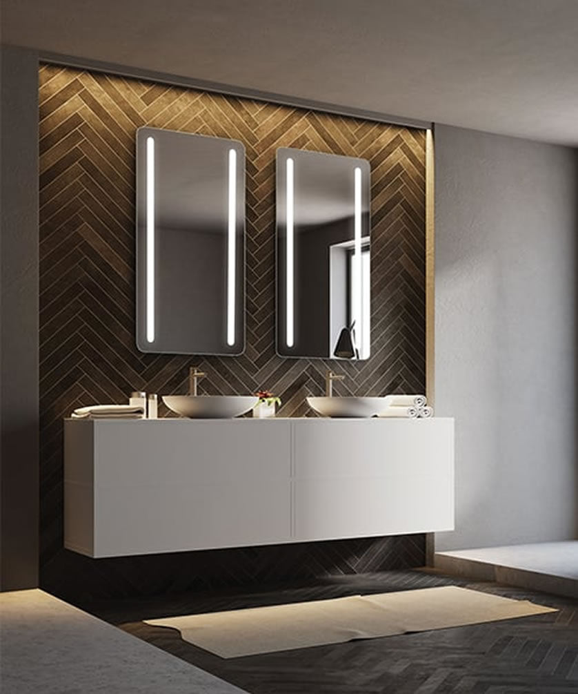 Bela LED Bathroom Mirror with Optional AVA Tech - Electric Mirror - Perfect Makeup Mirrors