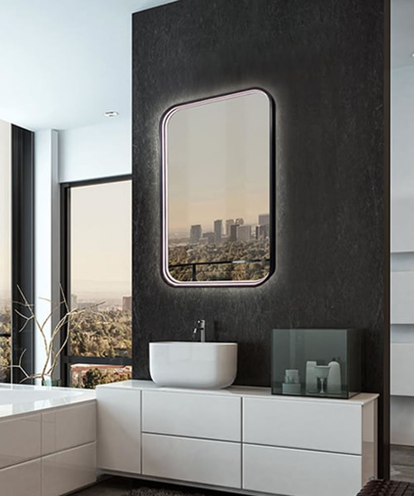 Eminence LED Bathroom Mirror with Task & Wall Glow - Electric Mirror - Perfect Makeup Mirrors