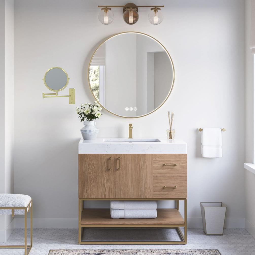 Mirror Image Frameless 3x Makeup Mirror - 5 Finishes
