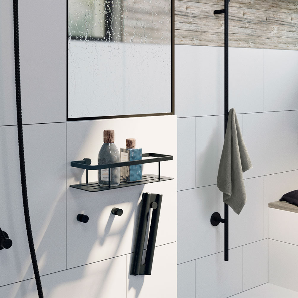 Sideline 9-1/2 Shower Squeegee – White or Matte Black - SMEDBO - Perfect Makeup Mirrors