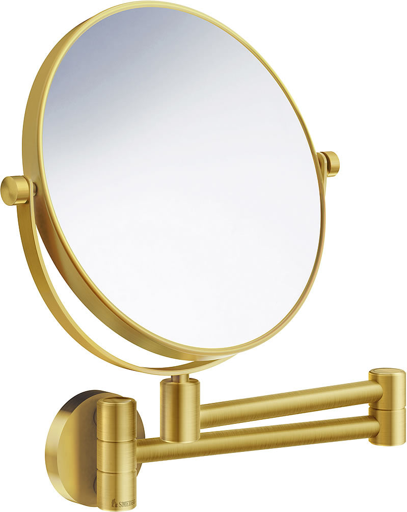 7x/1x Reversible Square Wall-Mounted Makeup Mirror - Solid Brass - SMEDBO - Perfect Makeup Mirrors
