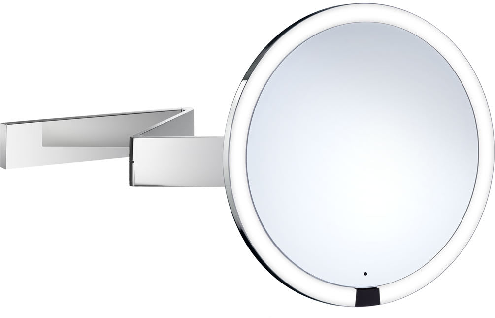 Outline 7x Rechargeable LED Wall Makeup Mirror, Chrome - SMEDBO