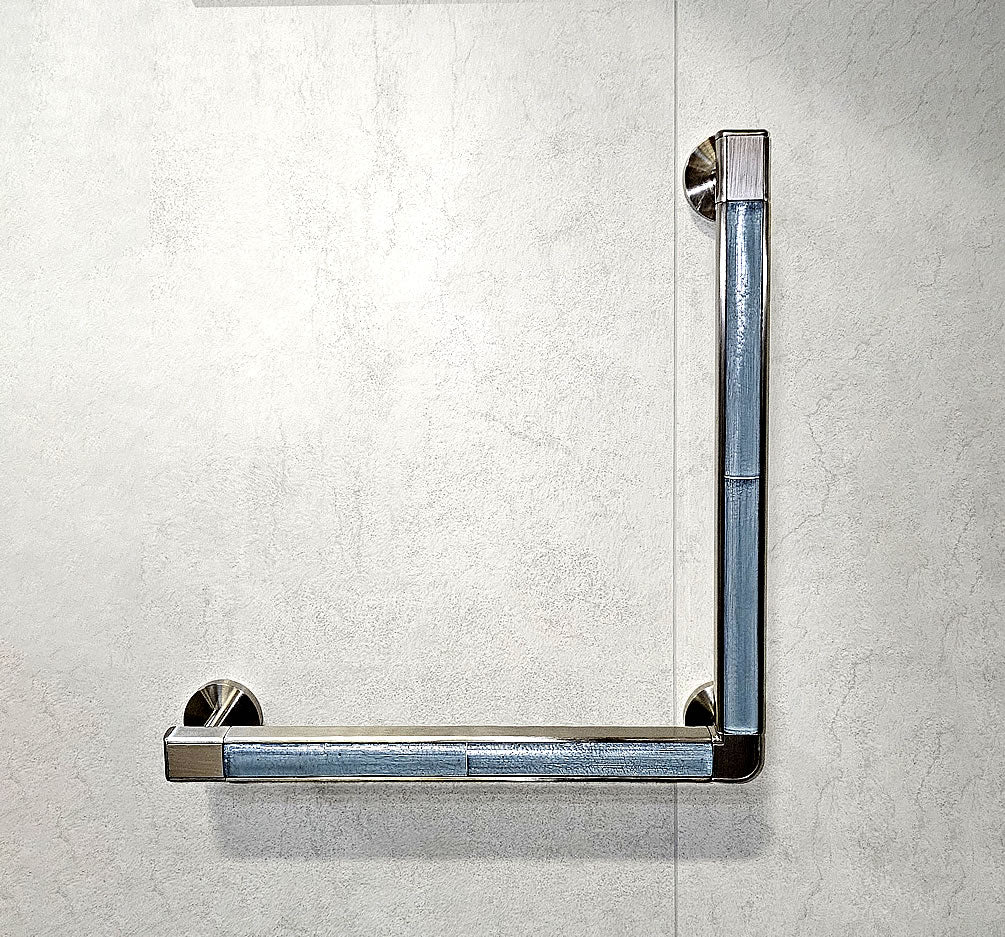 Vibe L-Shaped ADA Grab Bar – 16" or 24" - Life Valet - Perfect Makeup Mirrors