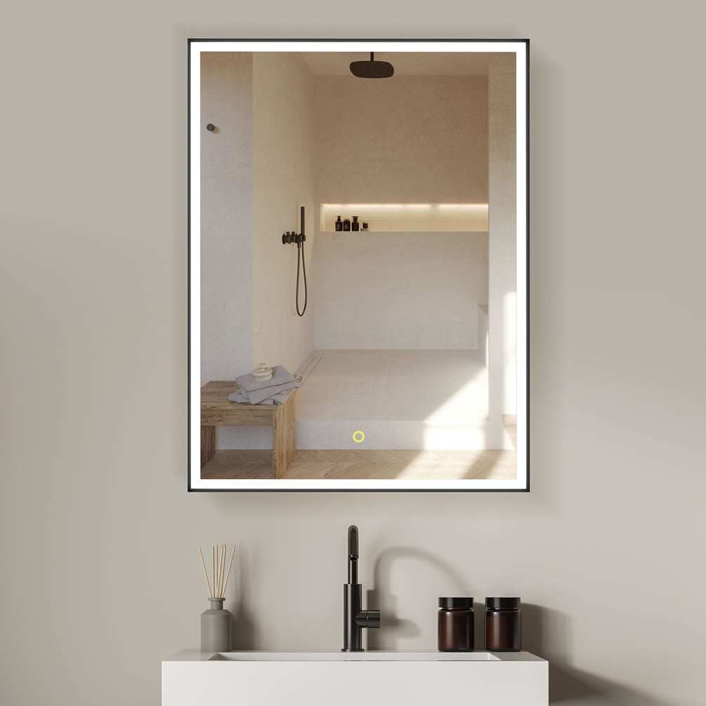 Fenice Mirrored LED Medicine Cabinet, Recess or Surface Mount - Altair Design - Perfect Makeup Mirrors